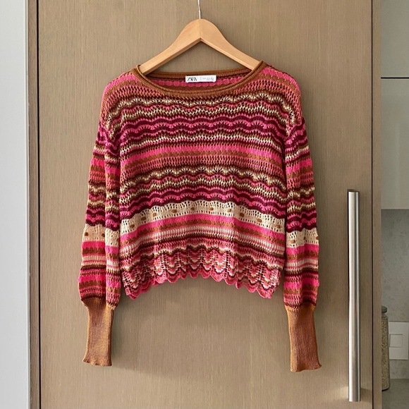 Zara Sweaters - Zara crochet knit sweater